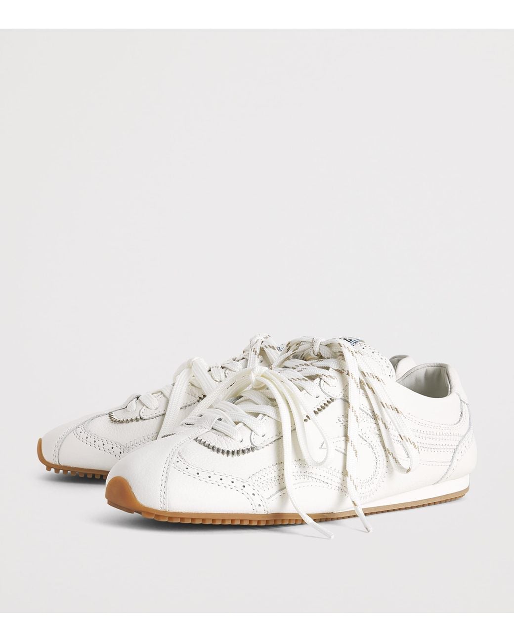 Sandro White Leather Light Wave Sneakers