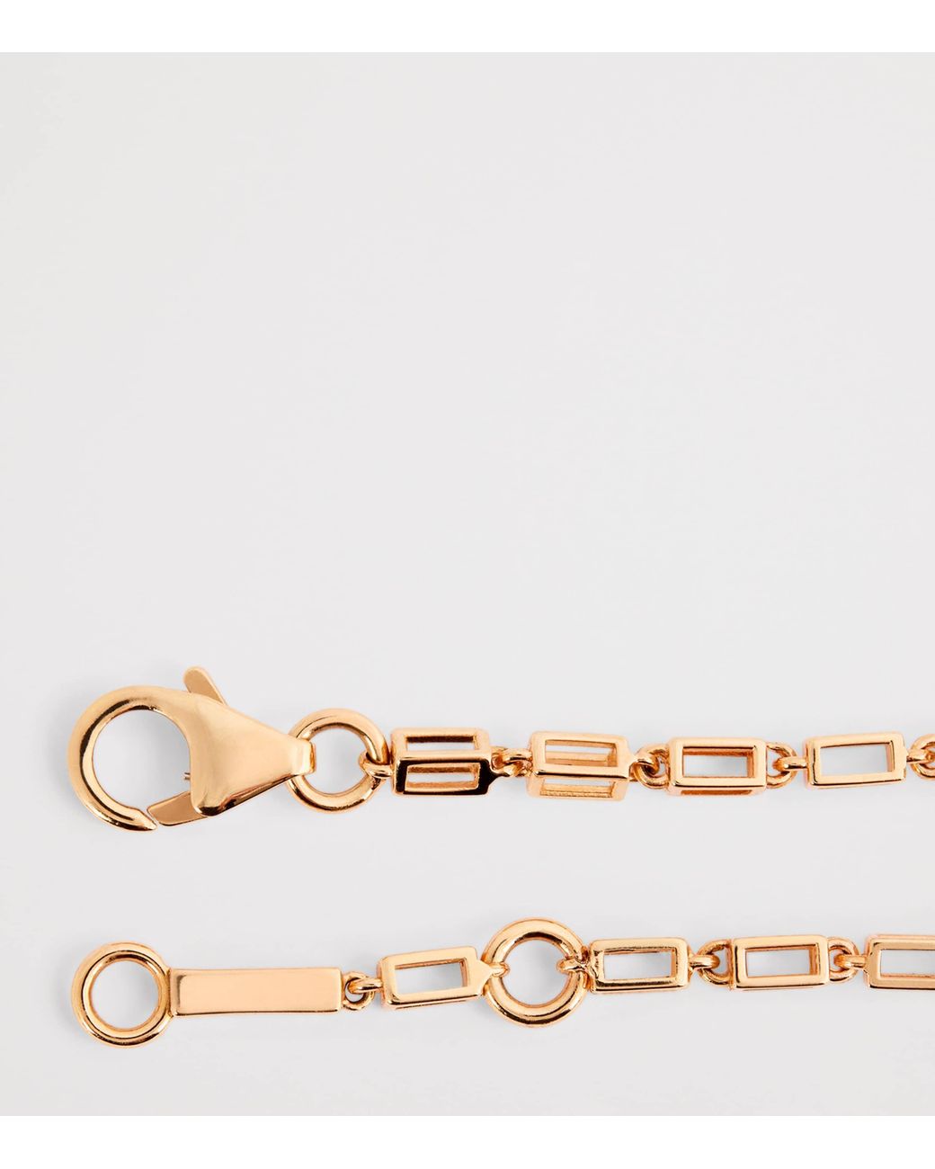Suzanne Kalan Metallic And Ruby Medium Empty Link Block Chain Bracelet