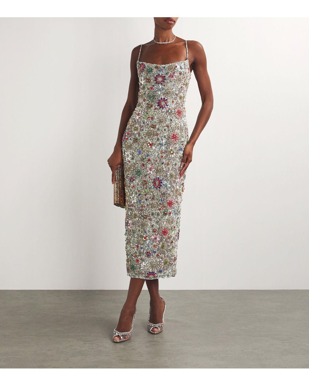 skirt midi dress Ruffled V-neck Midi Satin Wedding Guest Dress