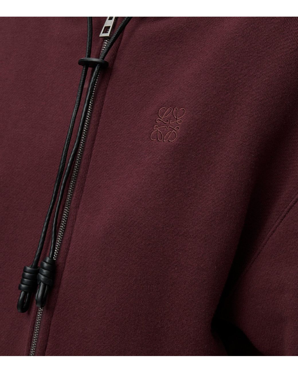 Loewe Red Cotton-Cashmere Flamenco Zip-Up Hoodie