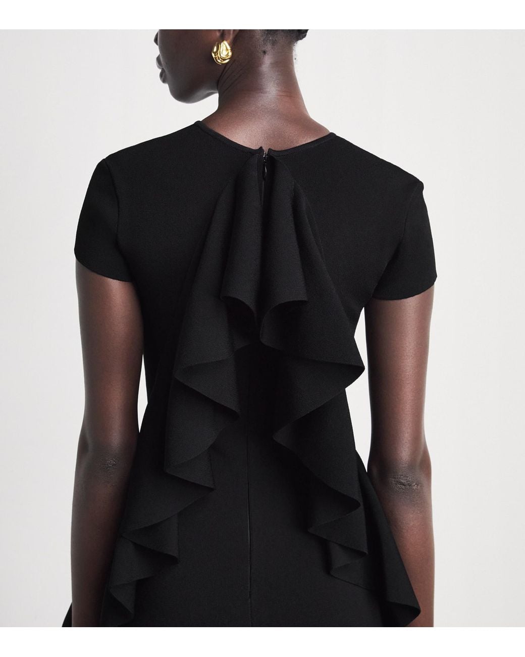 Jacquemus Black Knitted Ruffle Poisson Dress