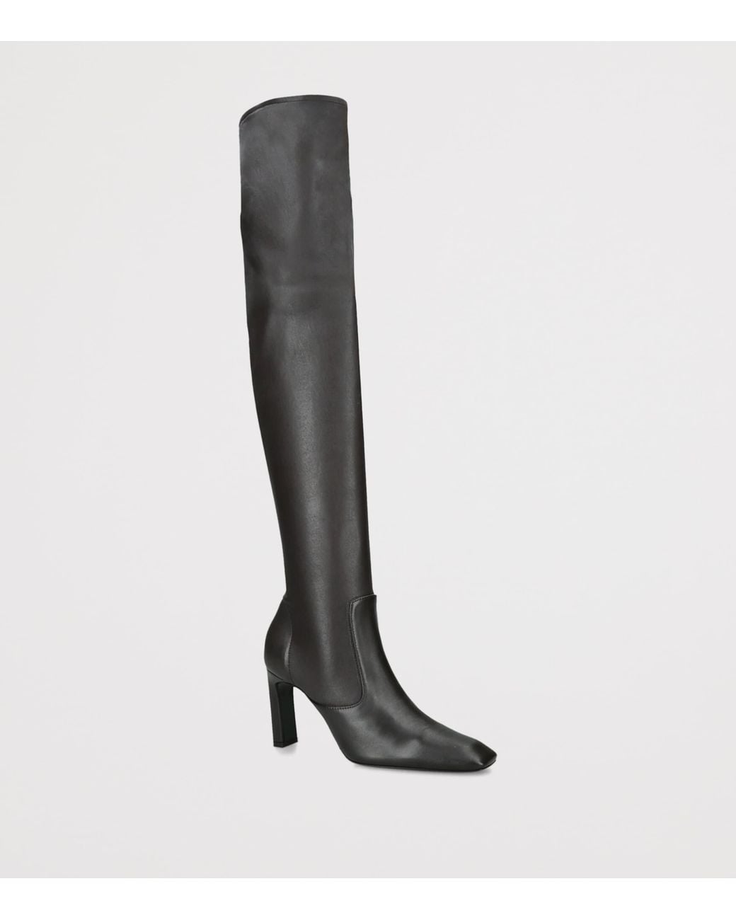 Totême Black Leather Over-The-Knee Boots 85