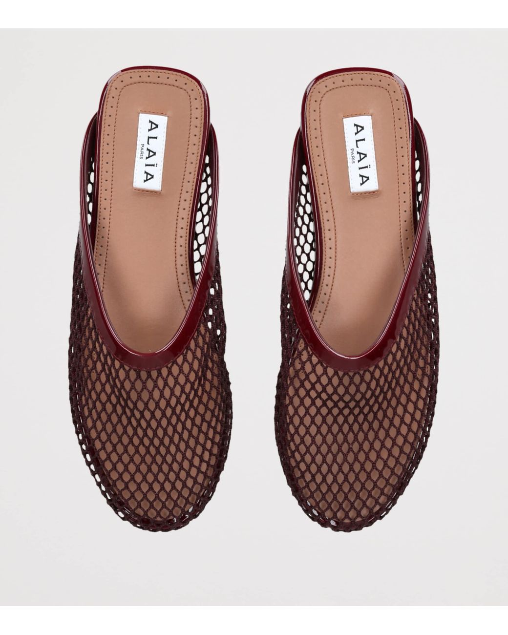 Alaïa Brown Fishnet Mules