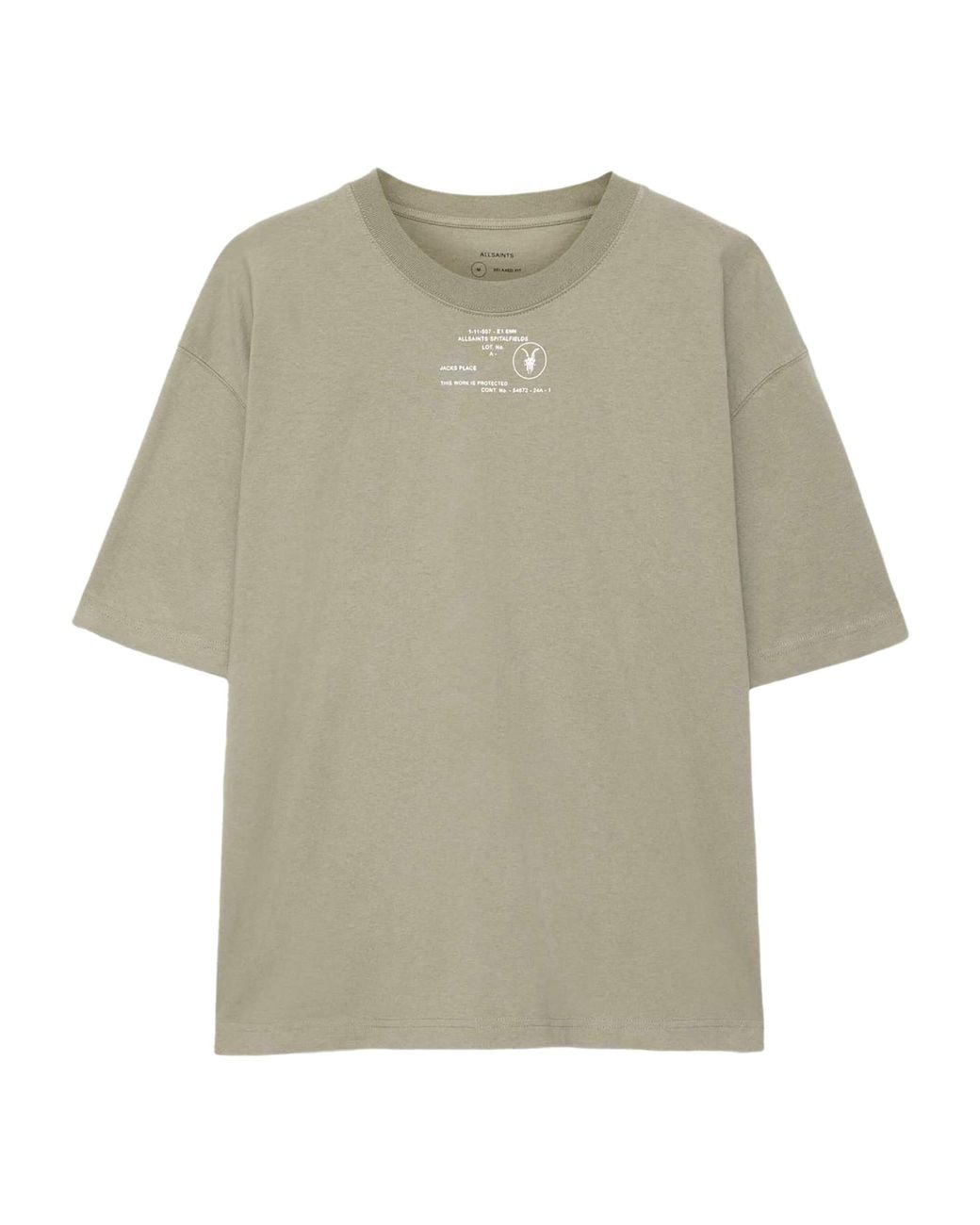 AllSaints Natural Organic Cotton Raphy T-Shirt for men
