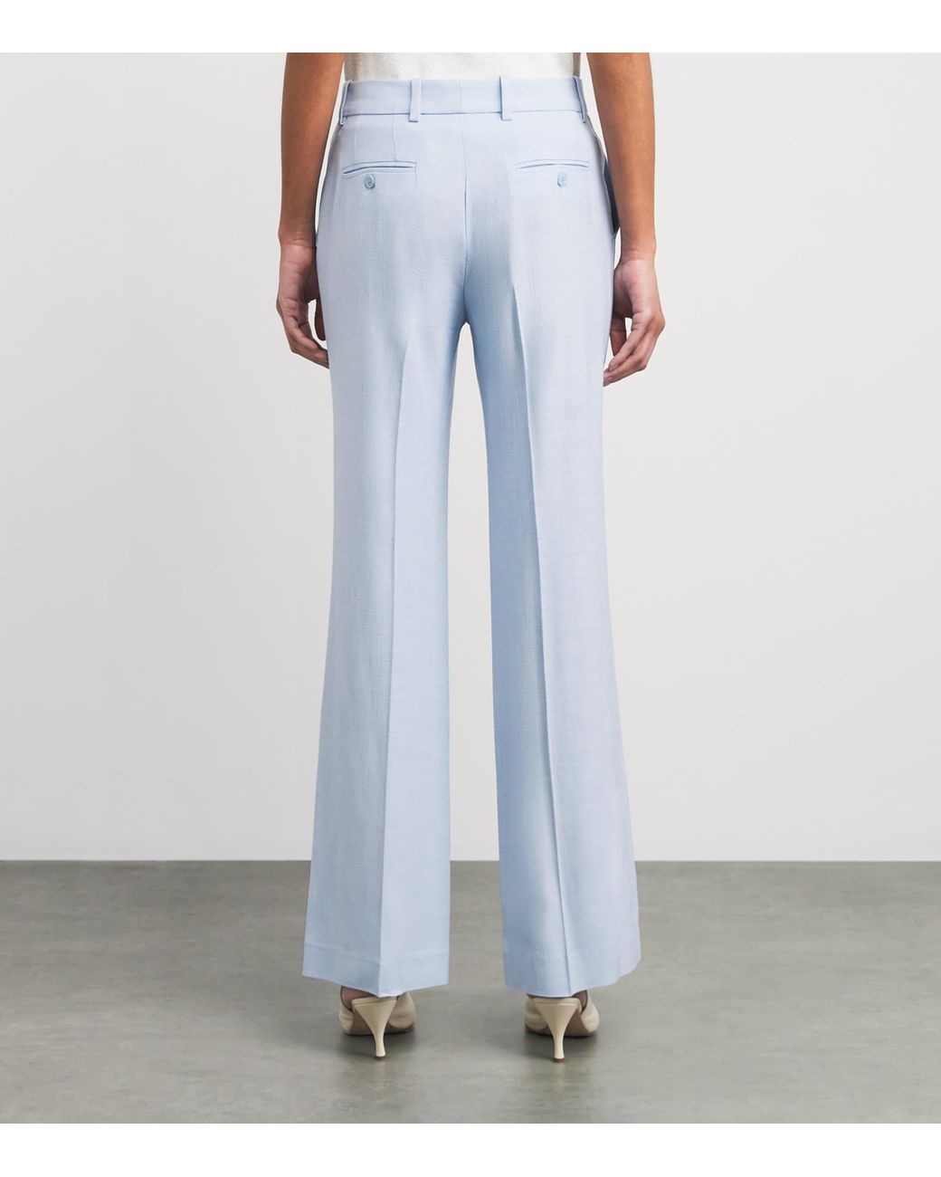 Maje Blue Pleated Tailored Trousers