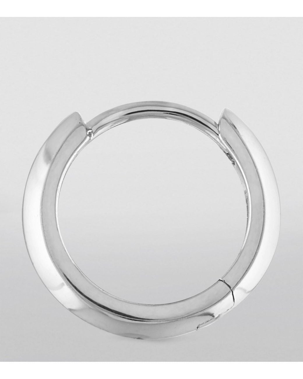 Maria Tash White Faceted Metal Vertex Single Hoop Earring