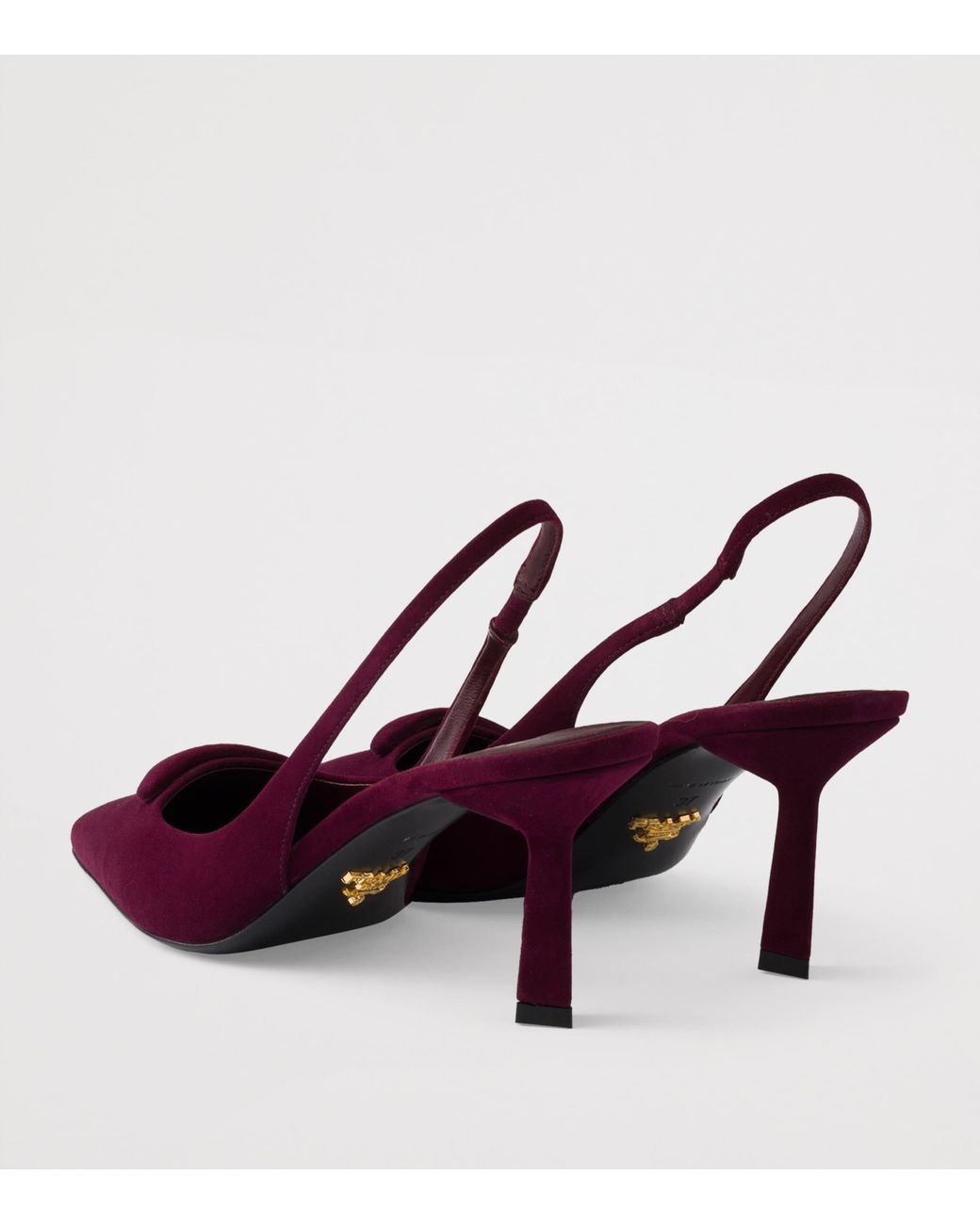 Prada Purple Suede Slingback Pumps 75