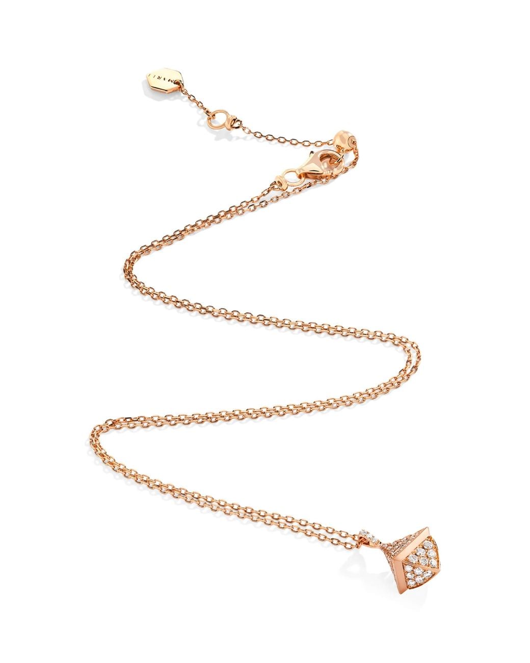 Marli New York White Mini And Diamond Cleo Rev Pendant Necklace