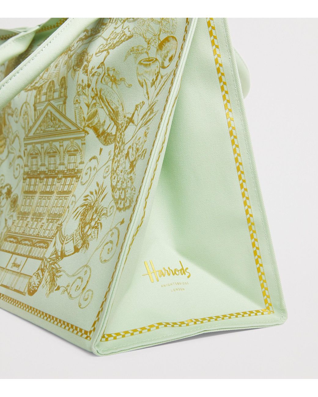 Harrods Metallic Building Shopper Bag