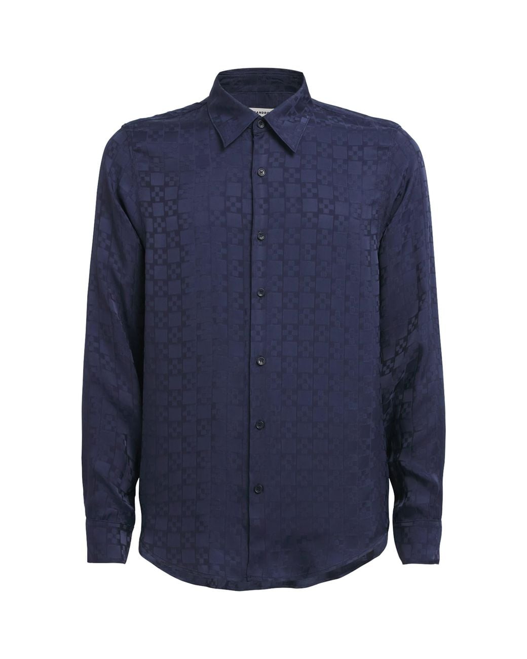 Sandro Blue Jacquard Square Cross Shirt for men