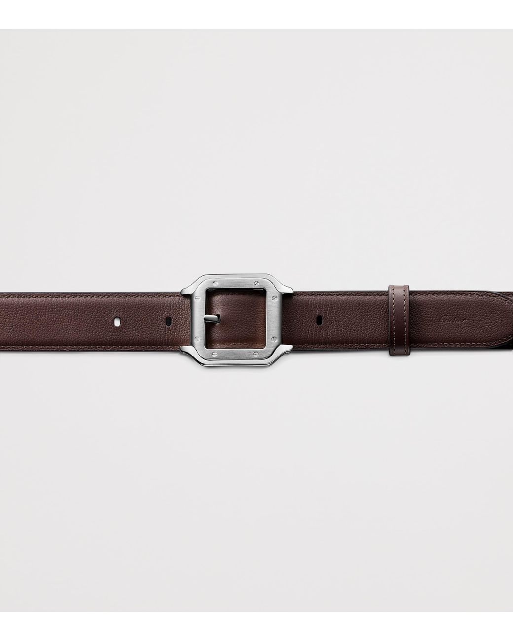 Cartier Black Leather Reversible Santos De Belt for men