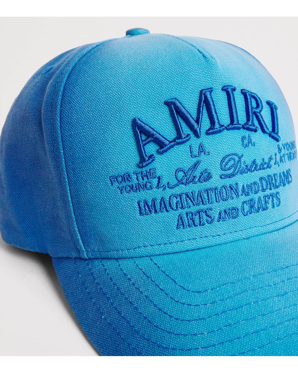 Amiri Blue Cotton District Logo Baseball Cap for men