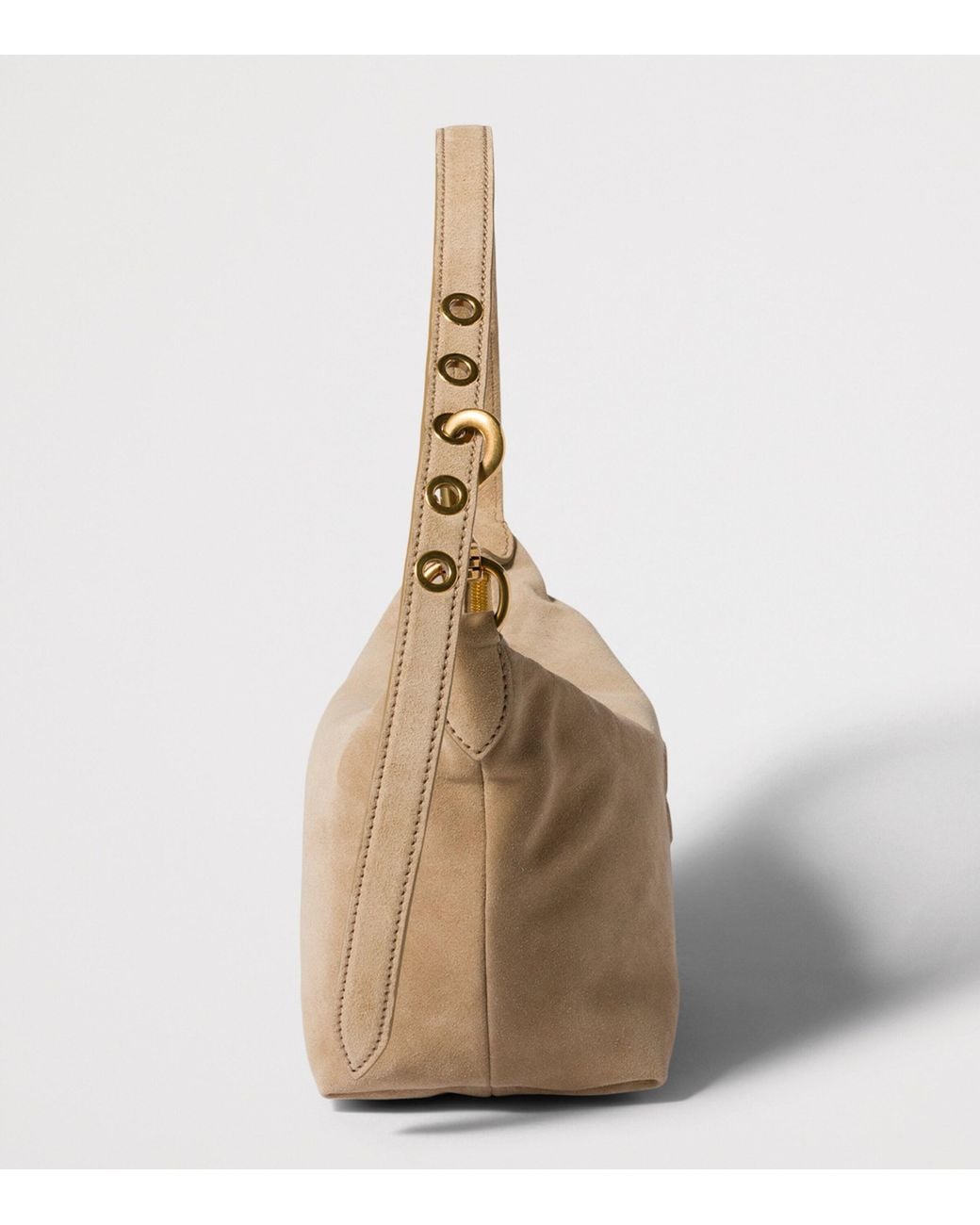 Miu Miu Natural Small Suede Spirit Shoulder Bag