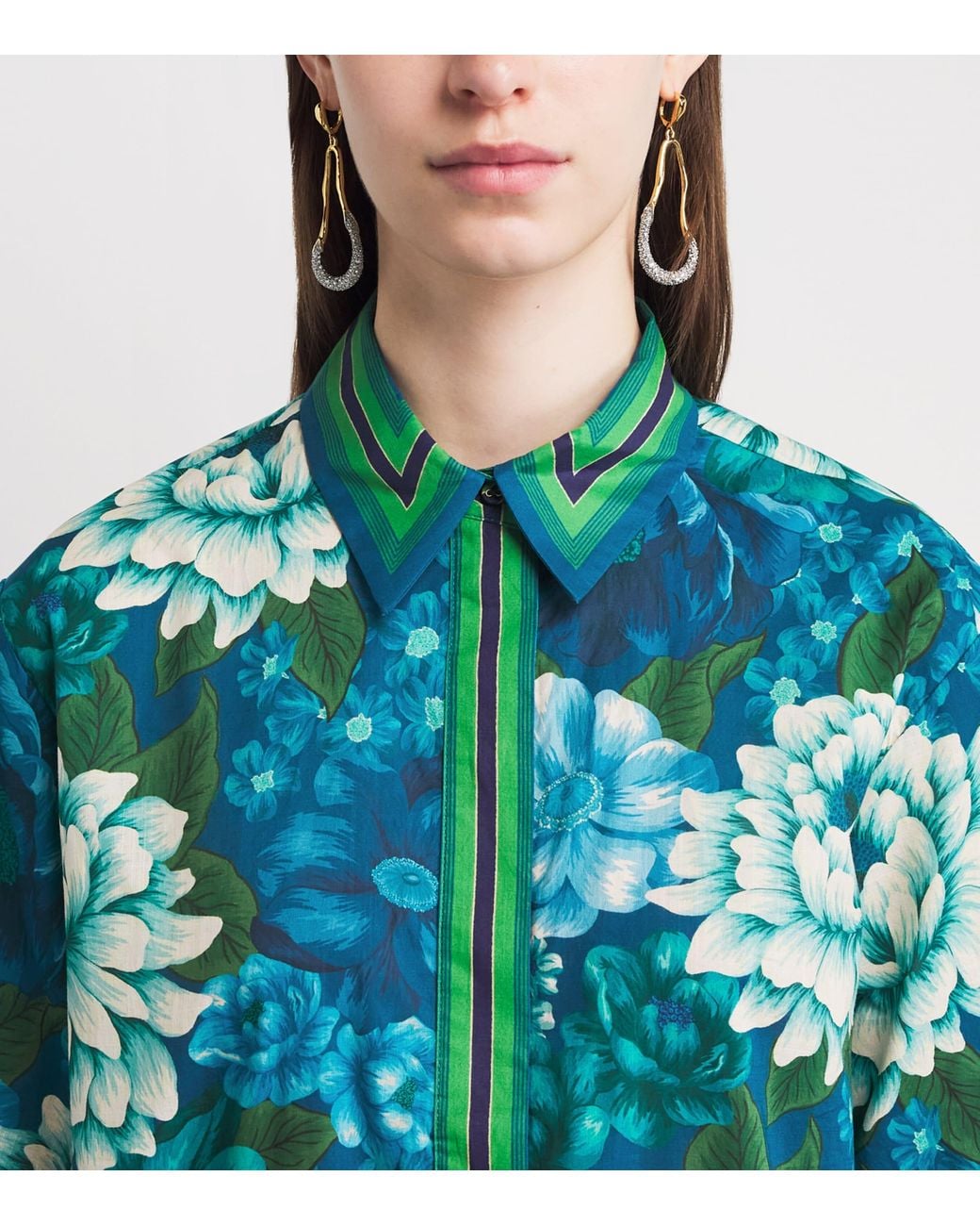 ALÉMAIS Blue Organic Cotton Margo Shirt