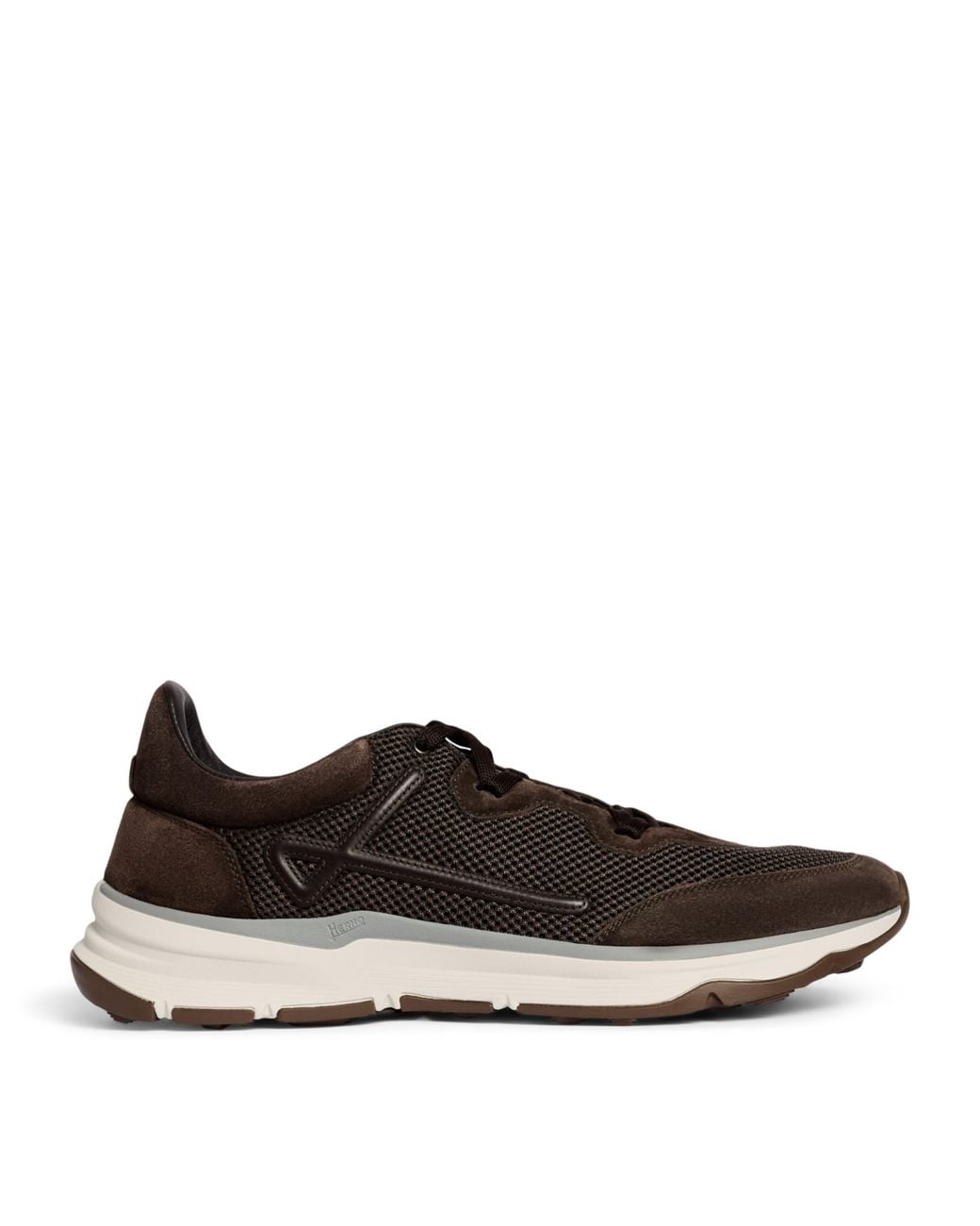 Herno Brown Mesh Maggiore Sneakers for men