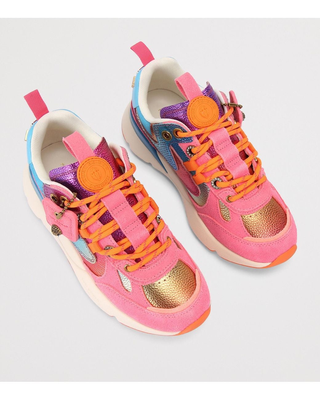 Kurt Geiger Pink Suede Kurt Runner Sneakers