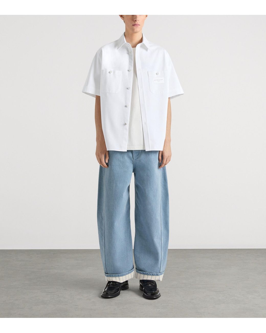 Givenchy White Cotton Couture Seam Shirt for men