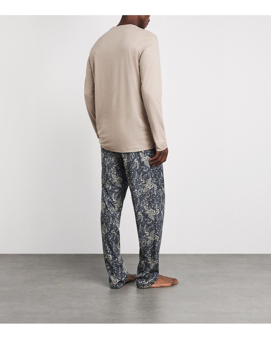 Hanro Gray Modal-Cotton Night & Day Pyjama Set for men