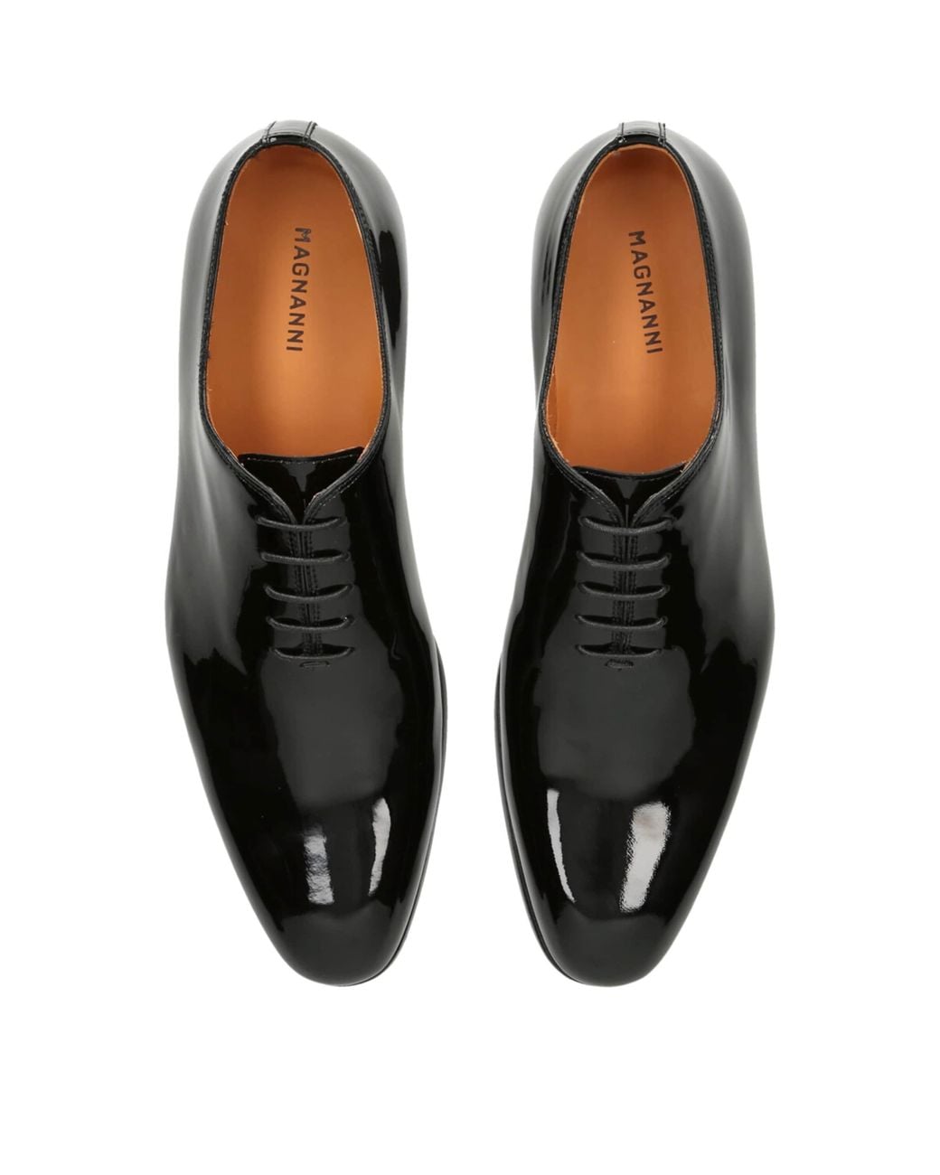 Magnanni Shoes Black Flex Wholecut Oxford Shoes for men