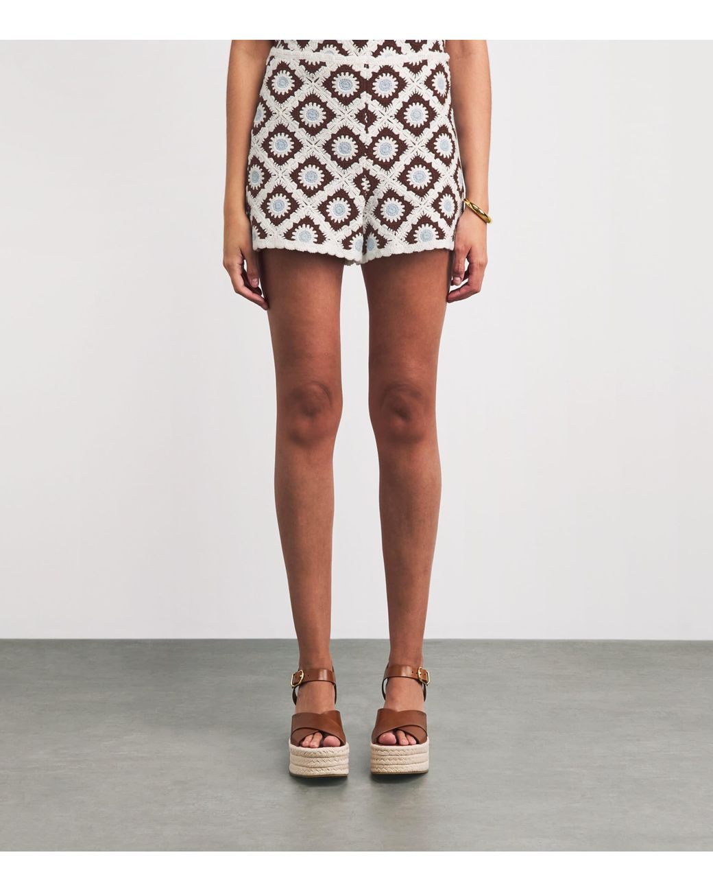 Maje Multicolor Crochet Shorts