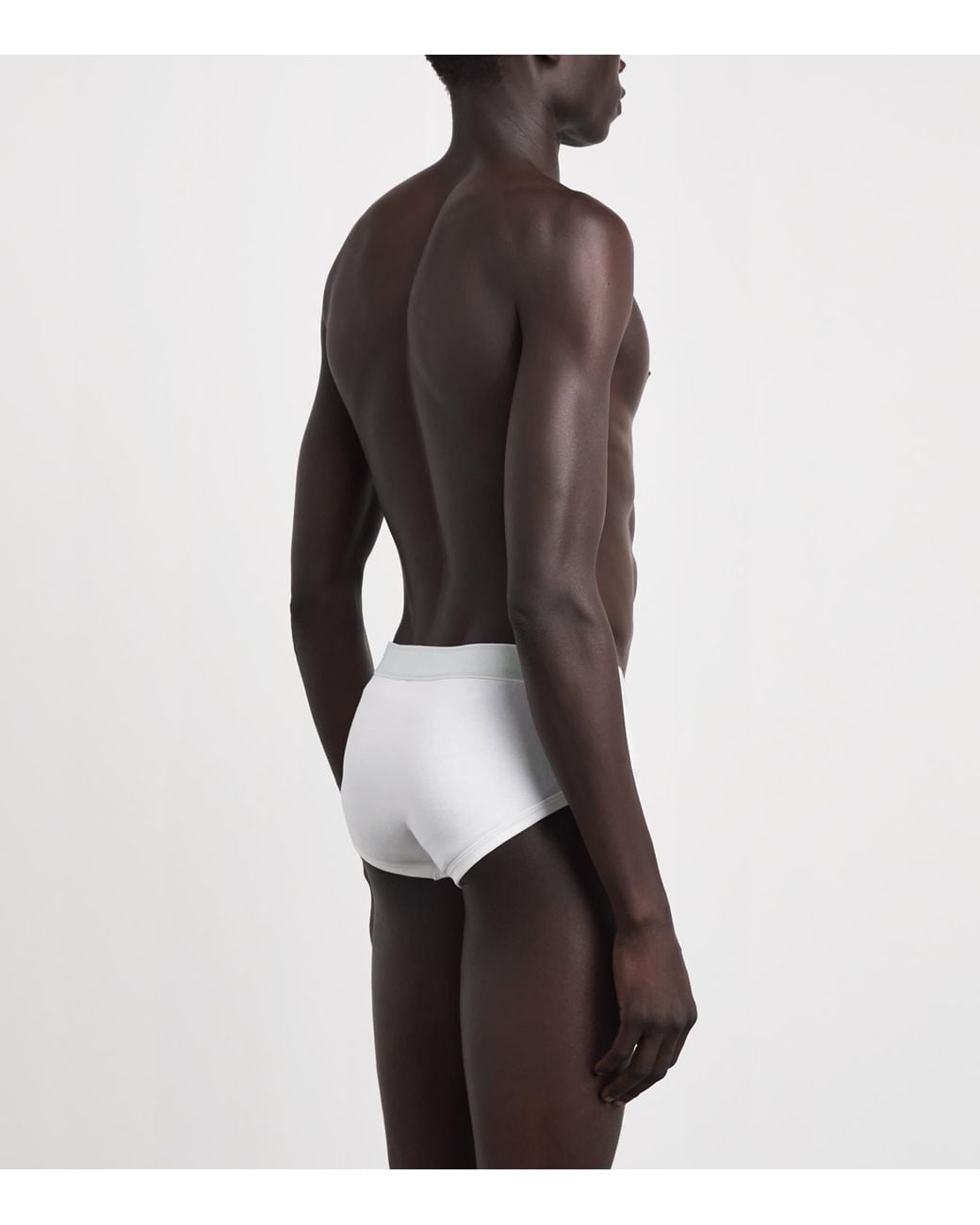 Tom Ford White Stretch-Cotton Logo Briefs for men