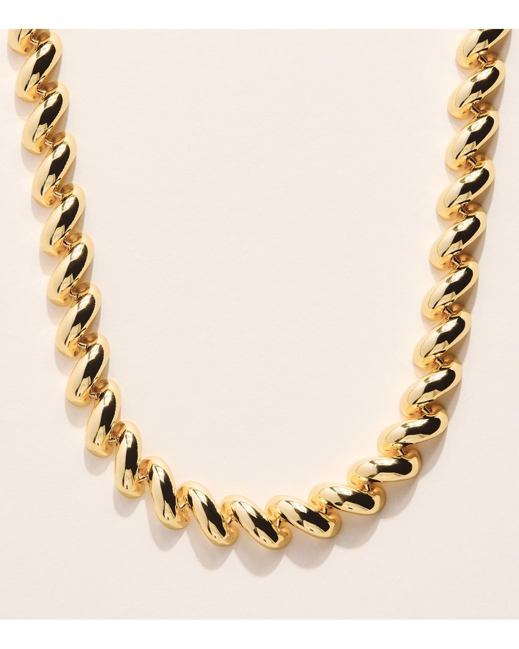 Eddie Borgo Natural Plated Torsade Chain Necklace