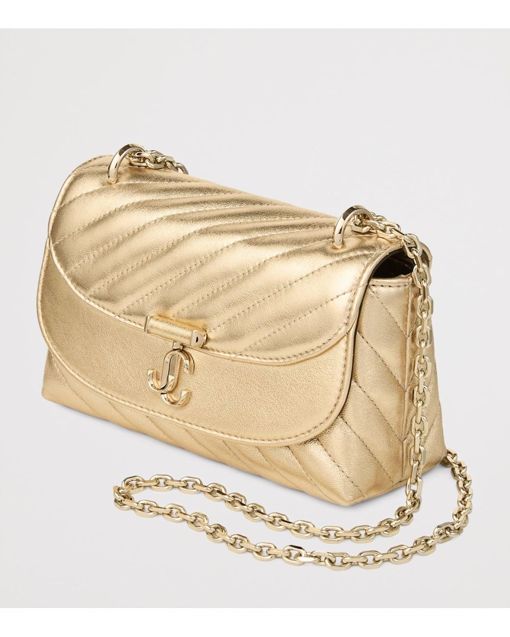 Jimmy Choo Natural Small Curve Leather Cross-Body Bag