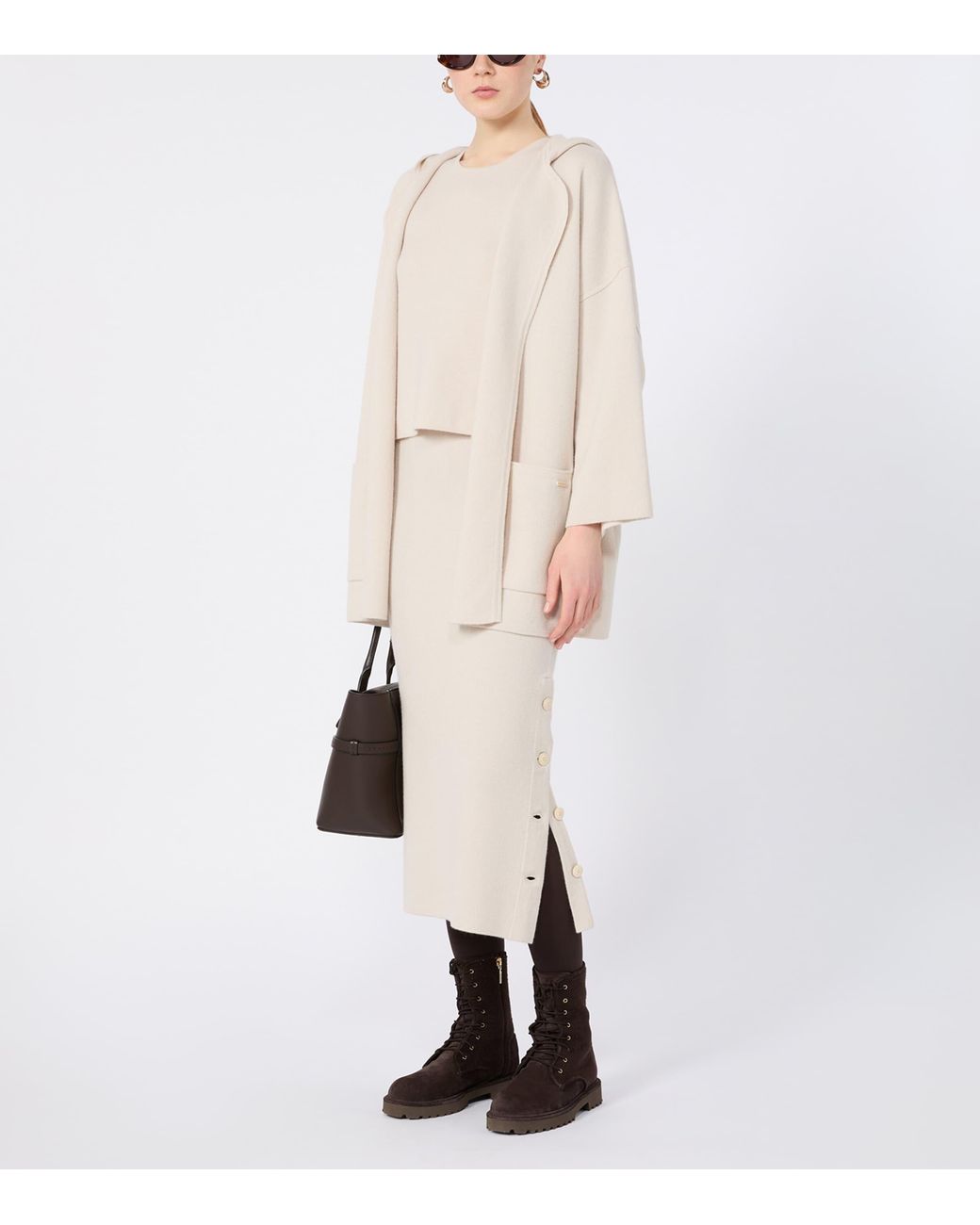 Max Mara White Virgin Wool-Cashmere Knitted Top