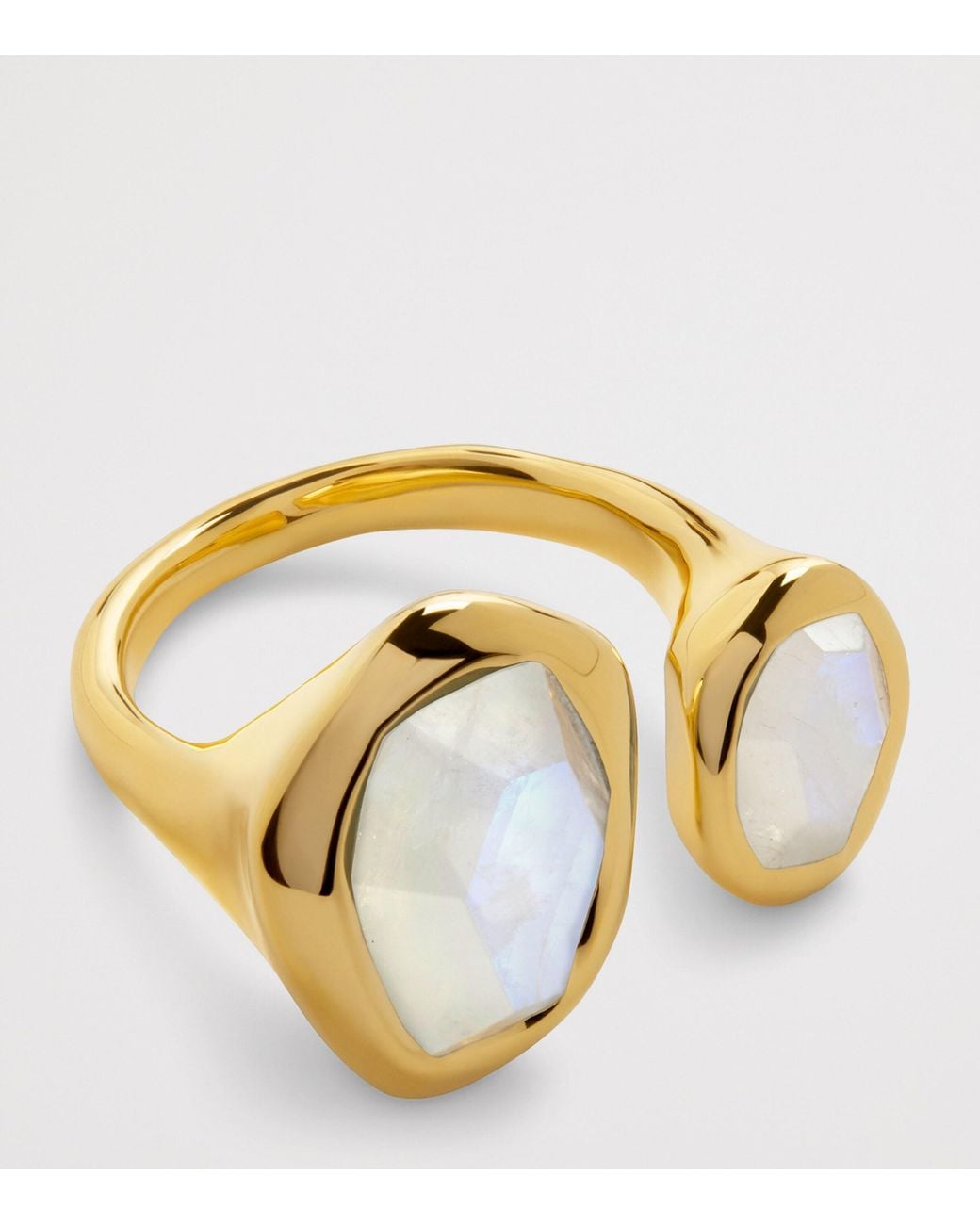 Monica Vinader Metallic Vermeil And Moonstone Odyssey Open Ring