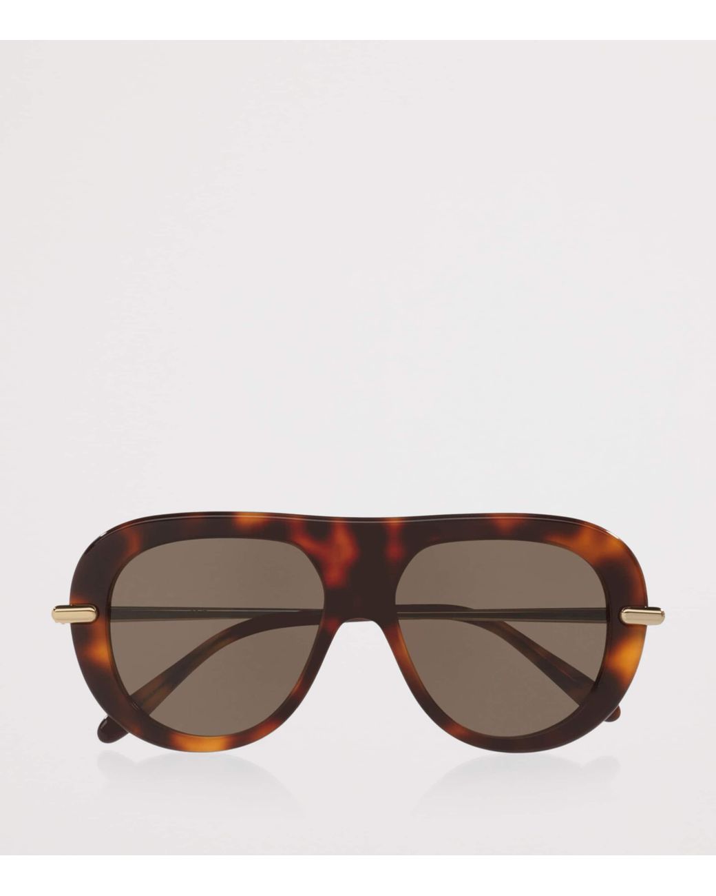 Loewe Brown Tortoiseshell Slim Pilot Sunglasses