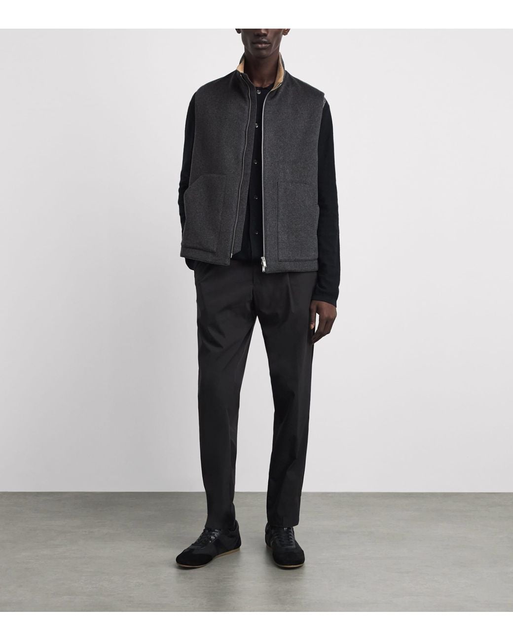 Lardini Blue Virgin Wool-Cashmere Gilet for men