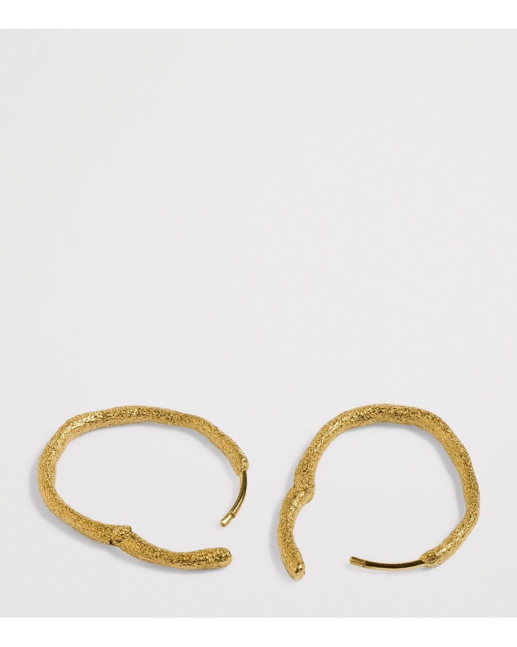 Monica Vinader Metallic Medium Vermeil Antica Slim Hoop Earrings