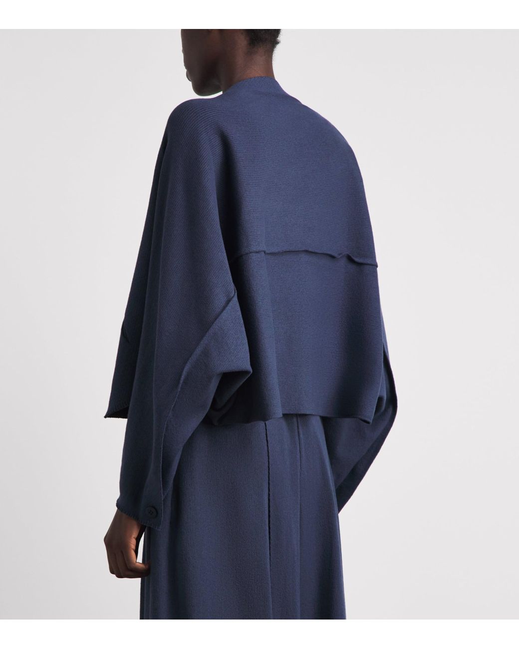 Issey Miyake Blue Campagne Cardigan