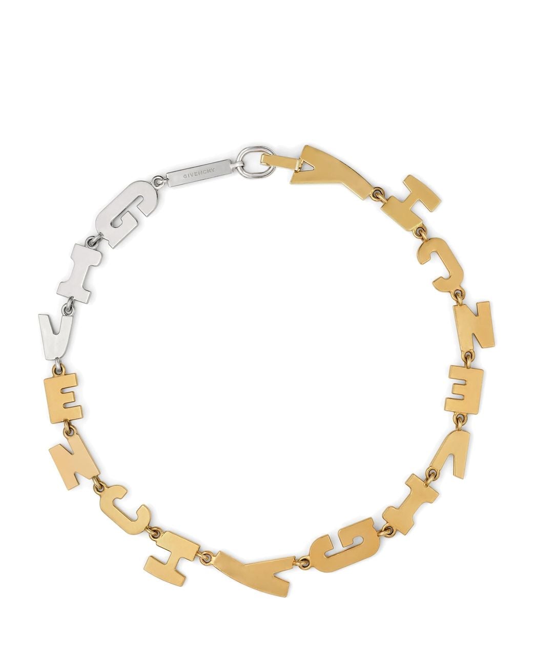 Givenchy Metallic Letters Chain Necklace