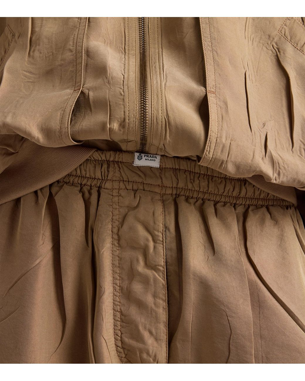 Prada Natural Garment-Dyed Shorts