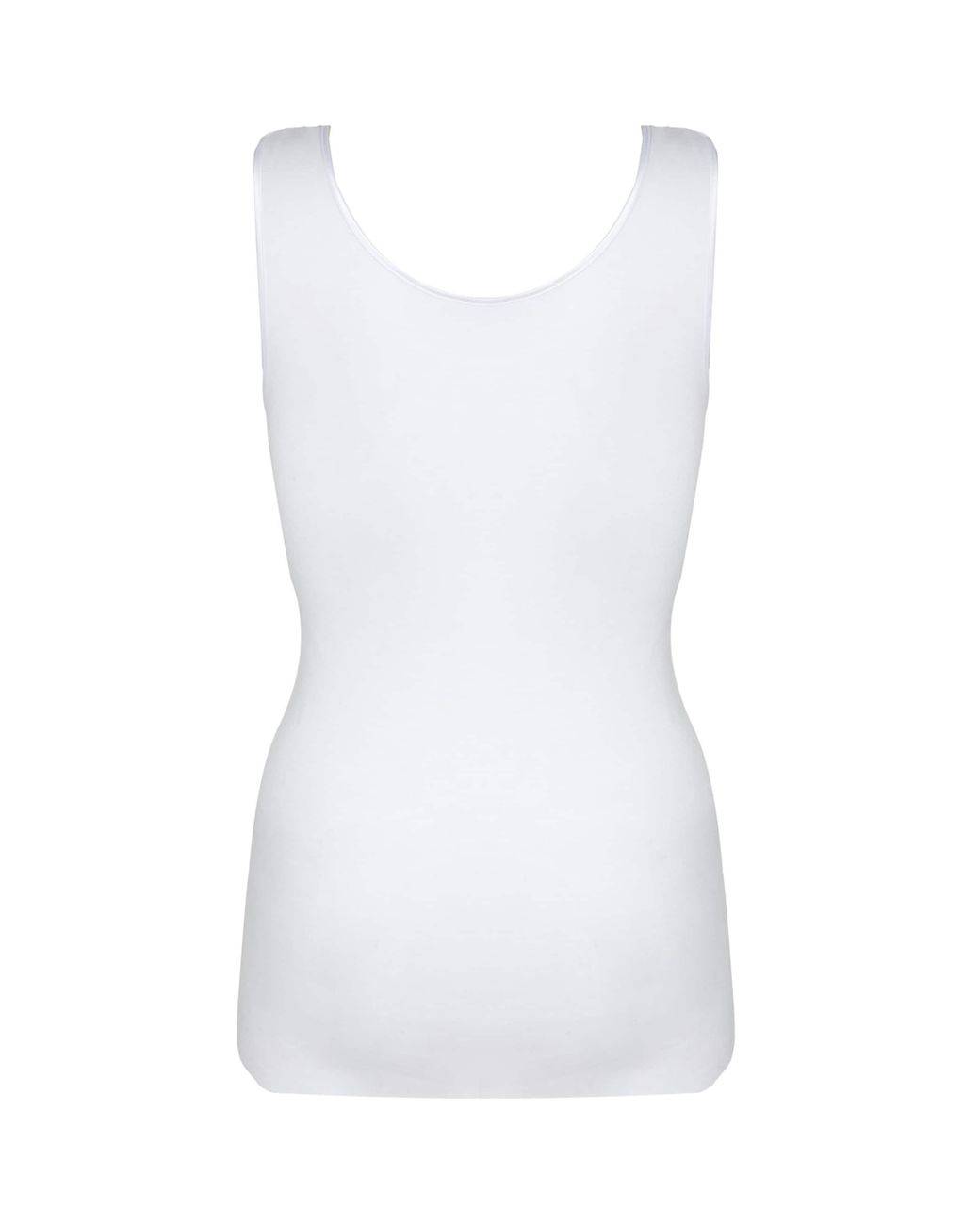 Hanro White Cotton Seamless Tank Top