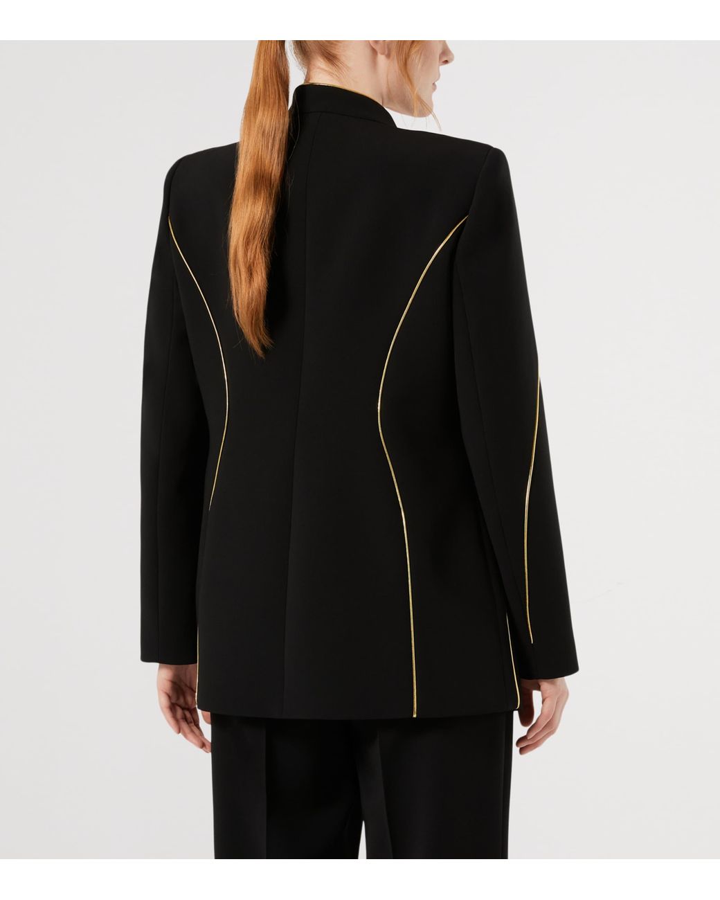 Marina Rinaldi Black Velvet Asymmetric Blazer