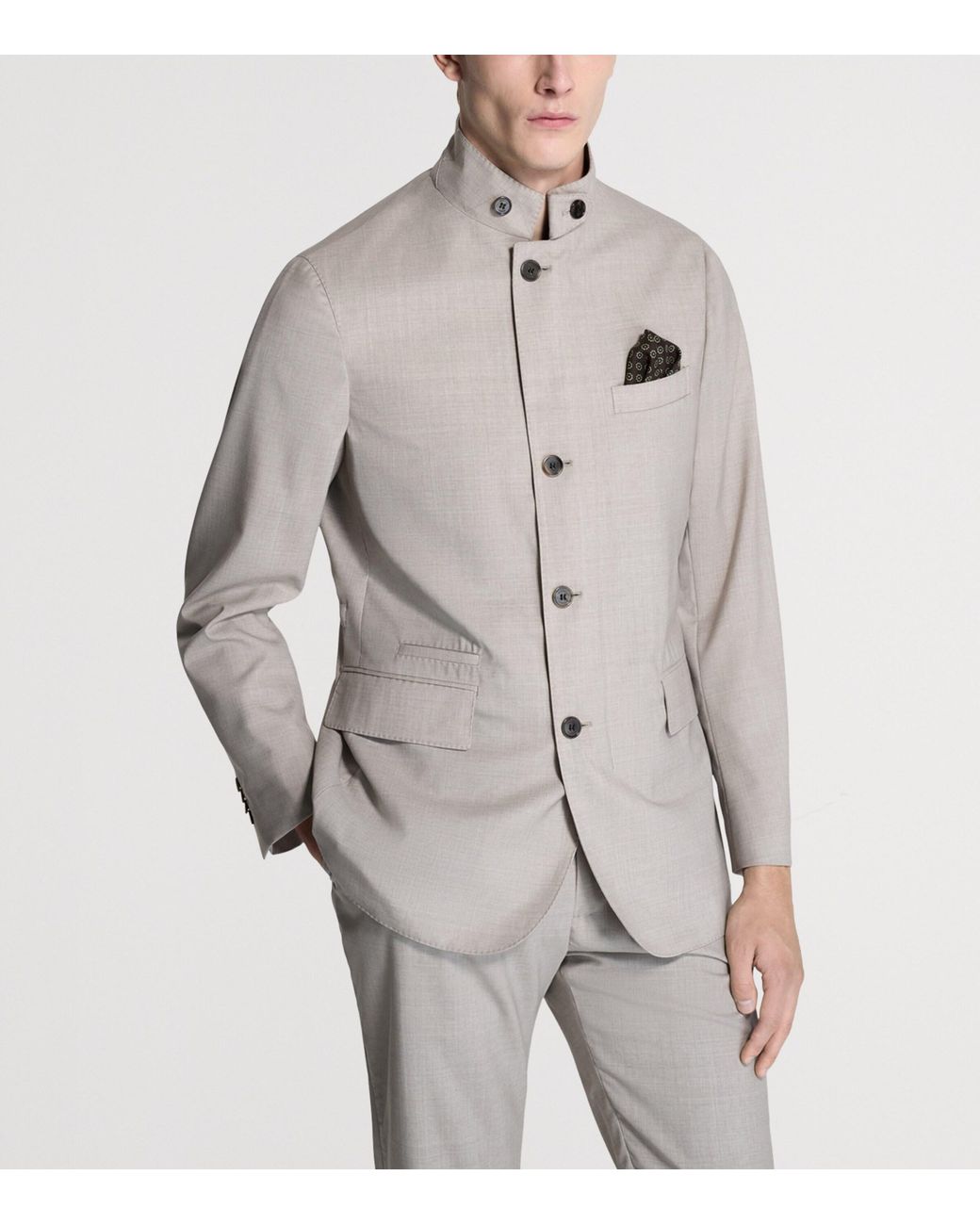 Dunhill Gray Wool Single-Breasted Jacket for men