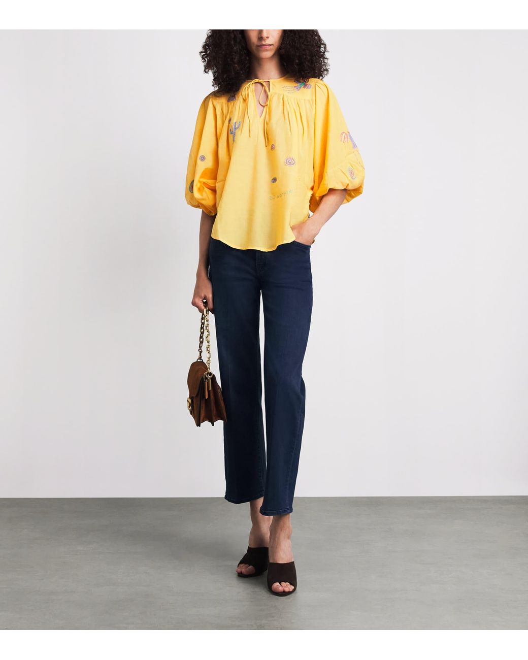 Mother Blue The Rambler Zip Ankle Jeans