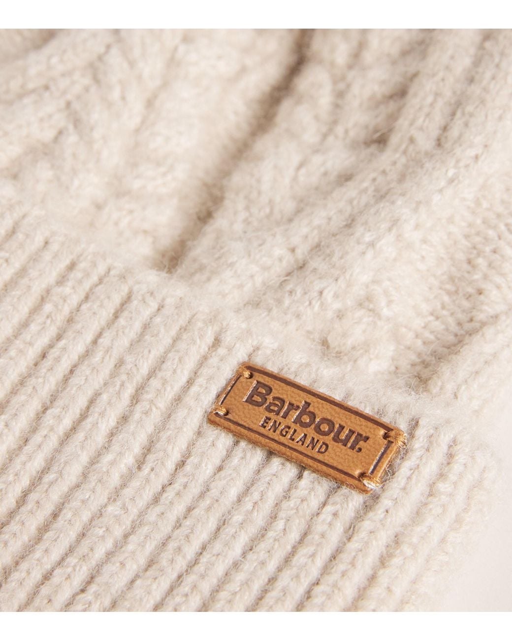Barbour Natural Pom-Pom Elsdon Beanie