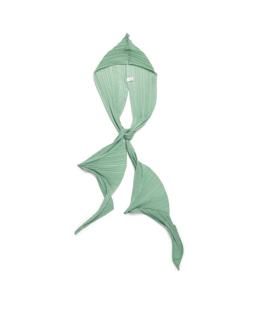 Pleats Please Issey Miyake Green Fold Hood Scarf for men