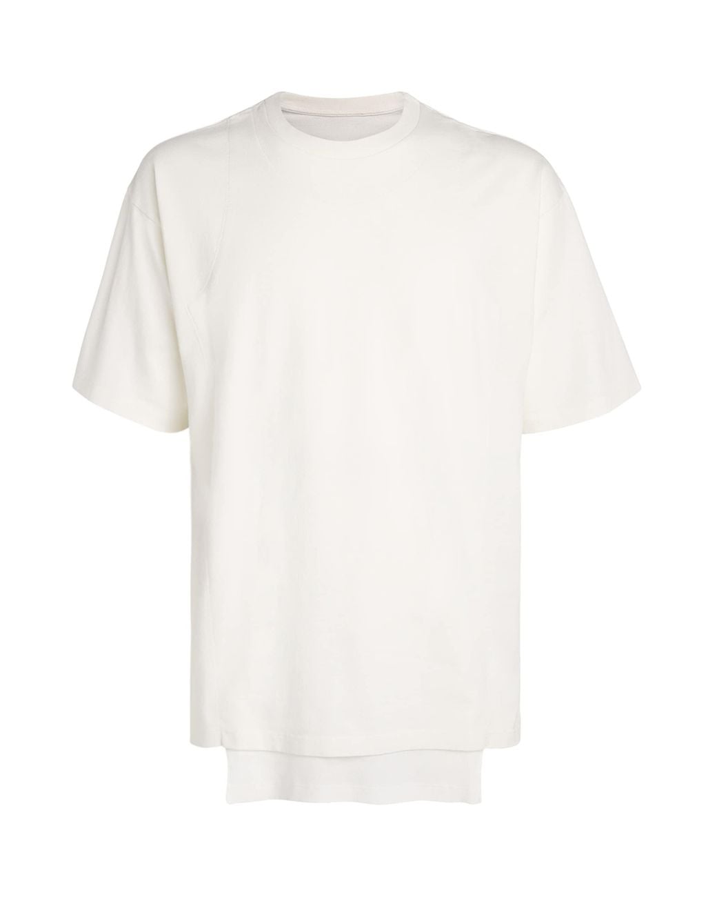 Maison Margiela White Cotton Double-Layered T-Shirt for men
