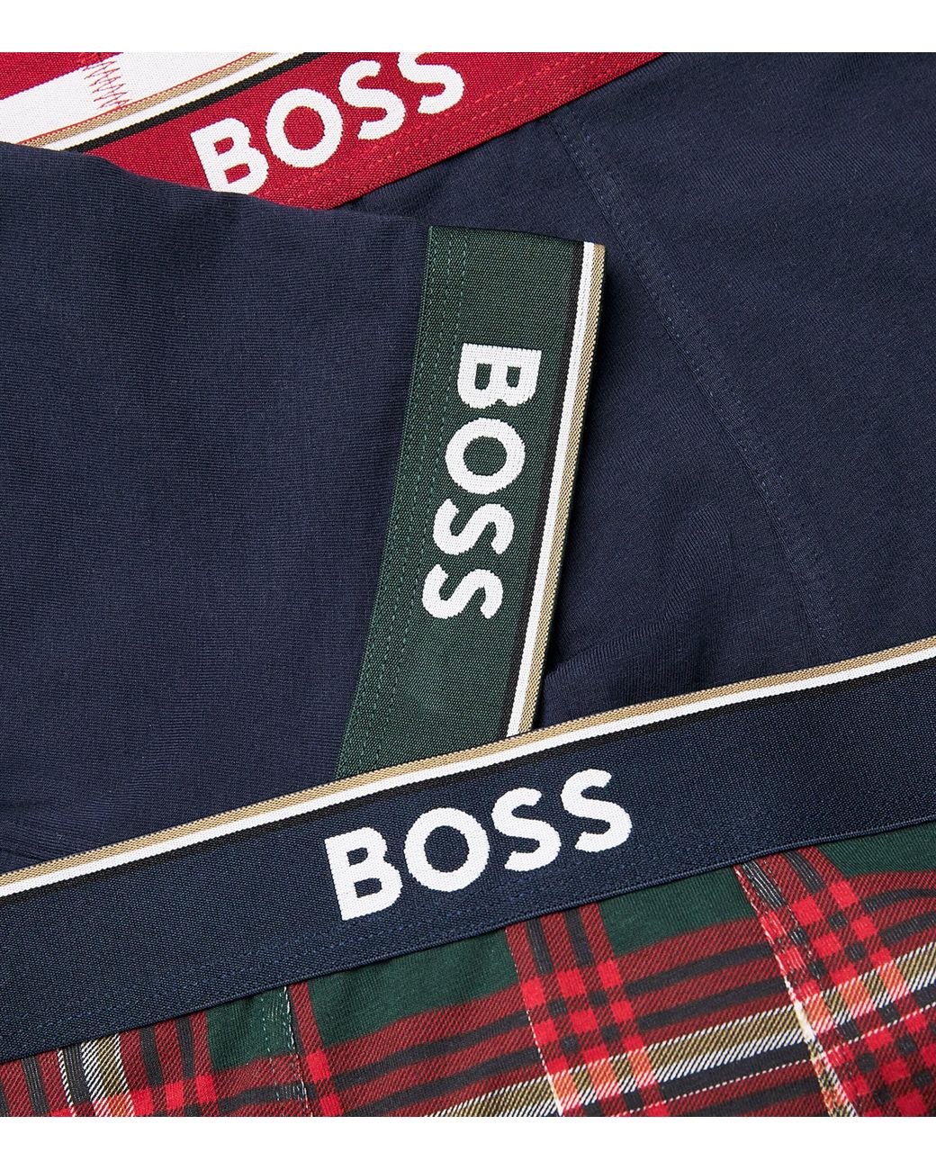 Boss Blue Stretch-Cotton Power Trunks for men
