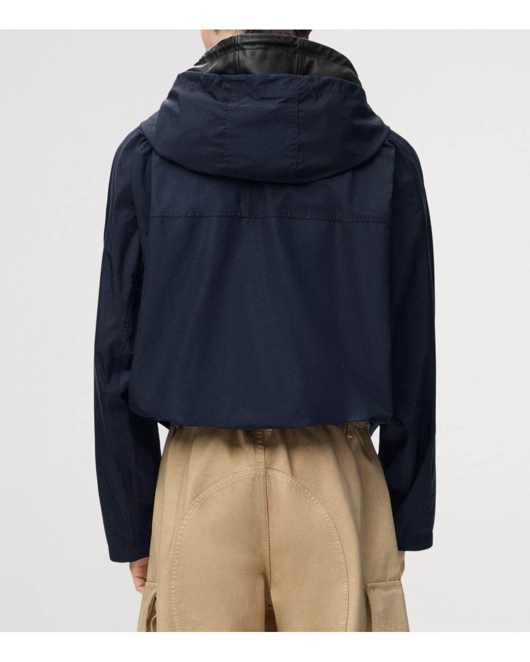 Loewe Blue Layered-Neck Hooded Jacket for men