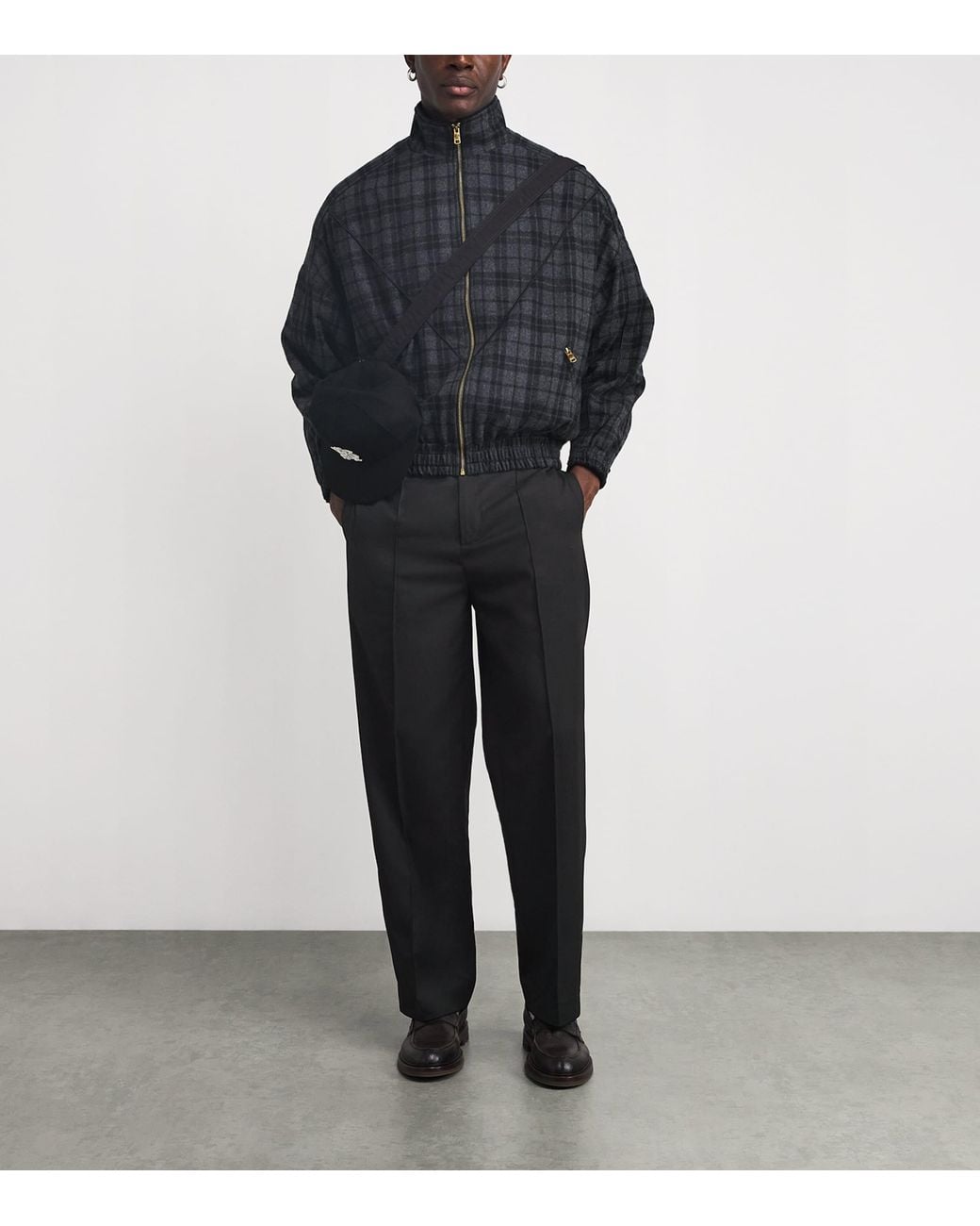About Blank Black Everyday Wide-Leg Pleated Trousers for men