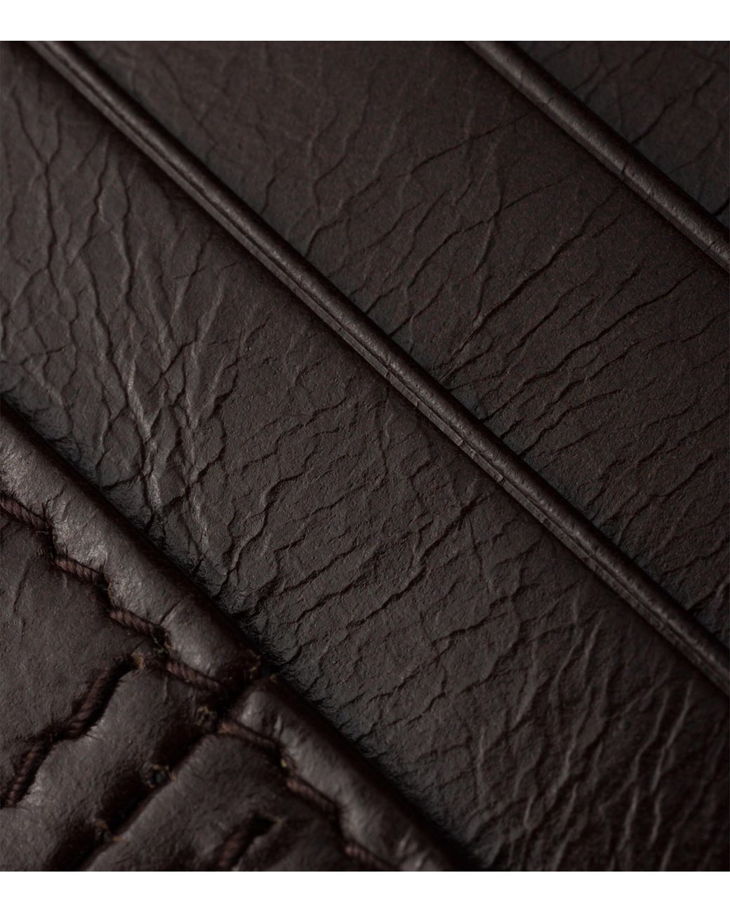 Prada Brown Leather Triangle Card Holder for men