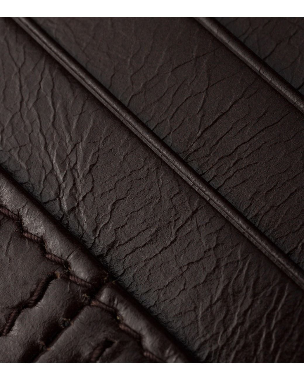 Prada Brown Leather Triangle Card Holder for men