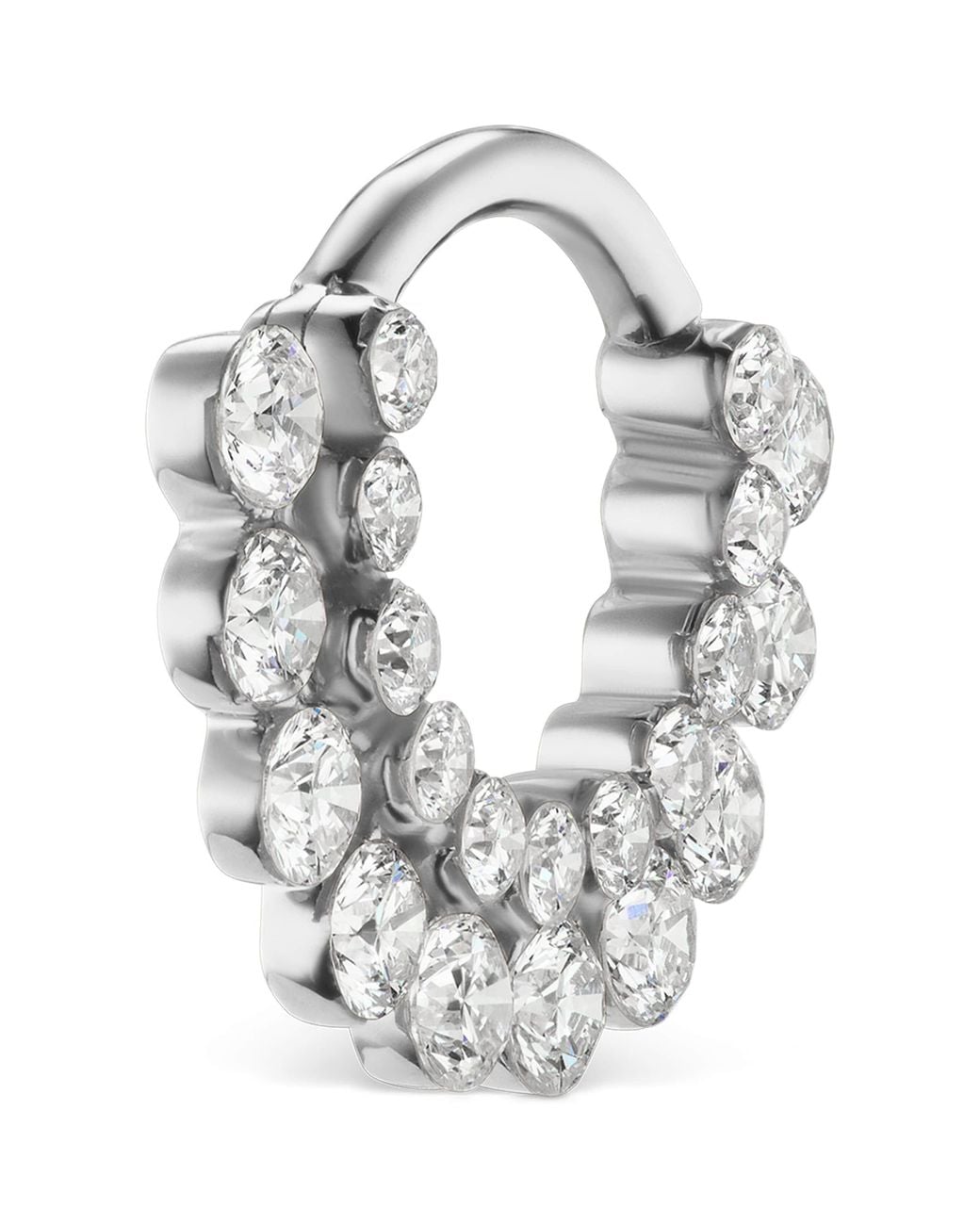 Maria Tash Metallic Invisible Diamond Apsara Hoop Earring