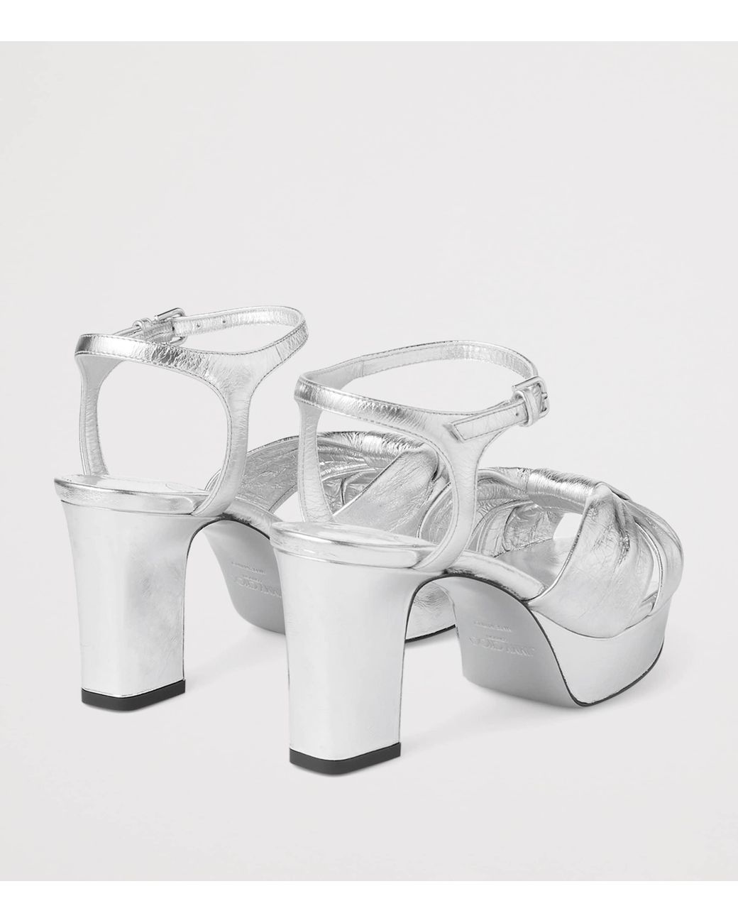 Jimmy Choo White Heloise 80 Leather Heeled Sandals
