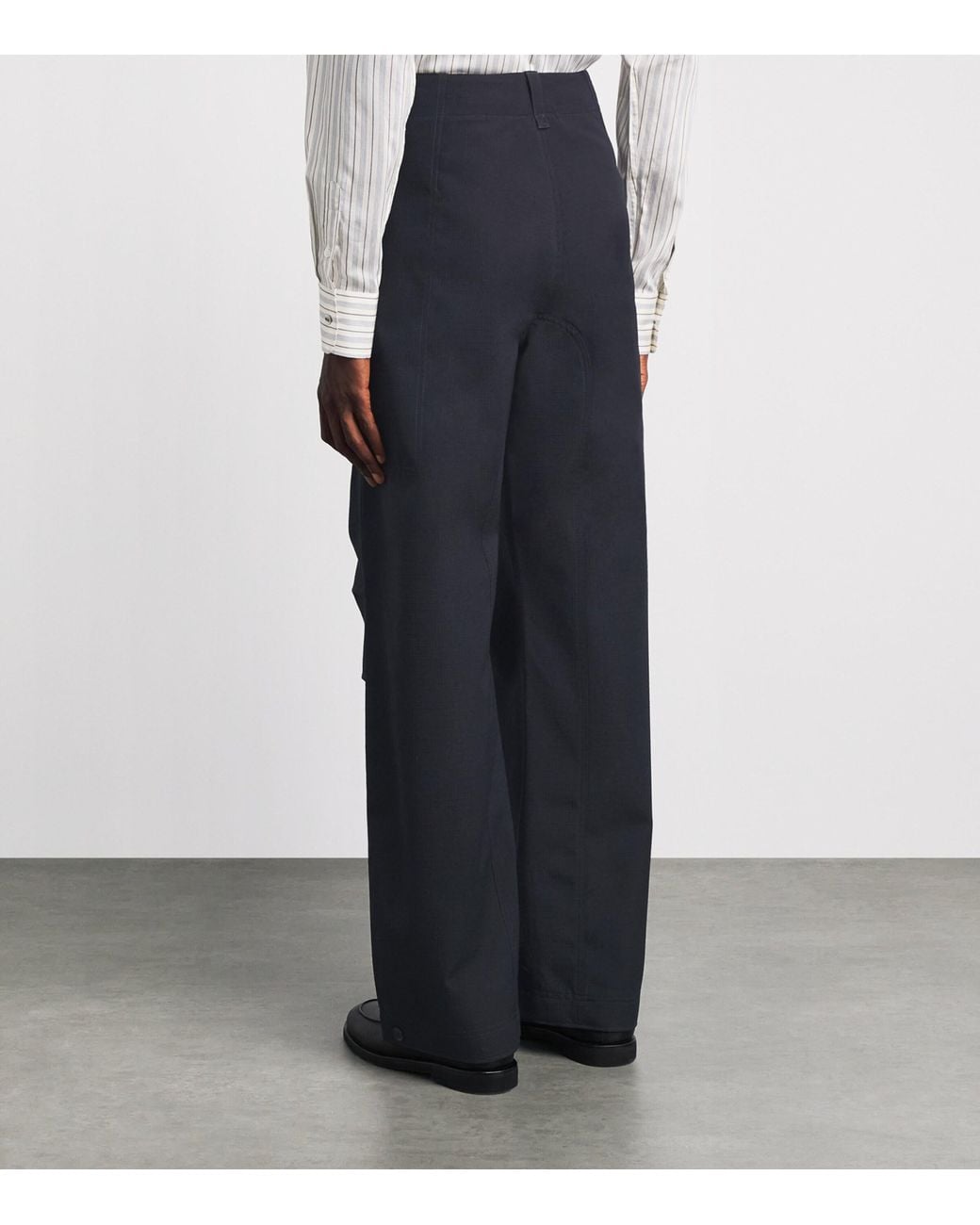 Paul Smith Blue Wool Ripstop Fatigue Trousers for men